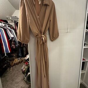 Elegant Tan Jumpsuit